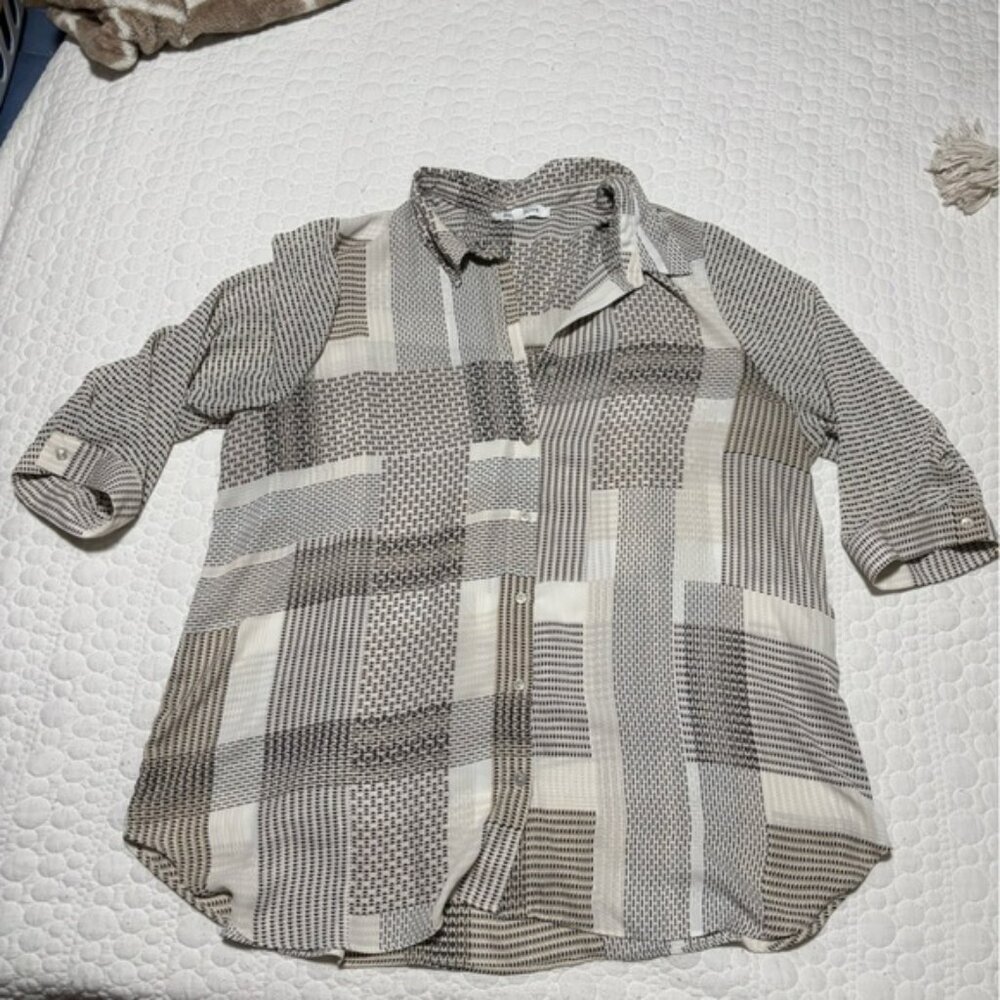 Rose & Olive Monochrome Patterned Blouse